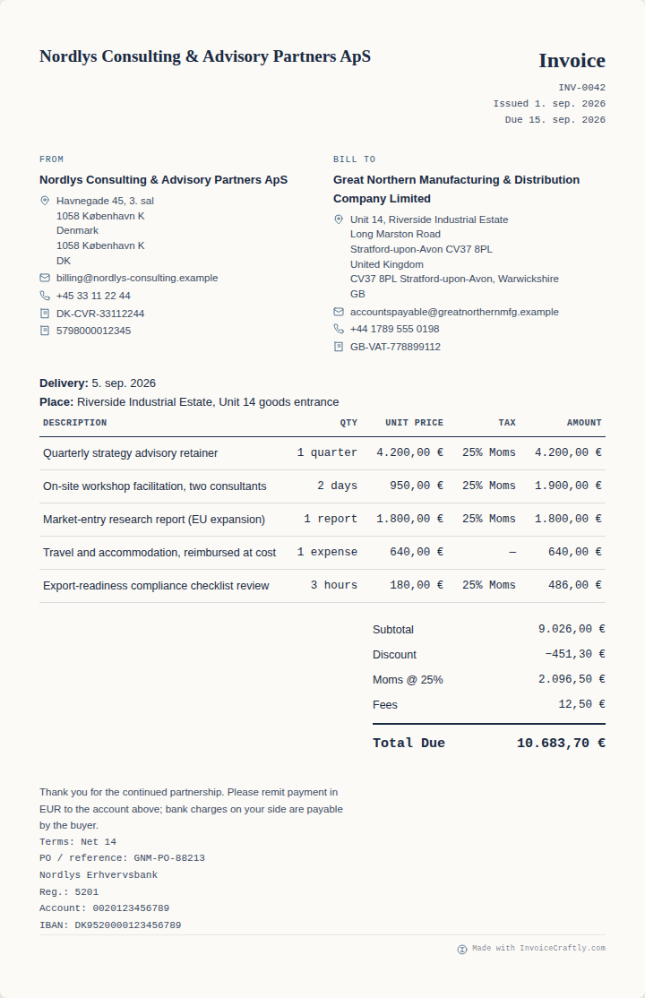 Essential invoice design preview