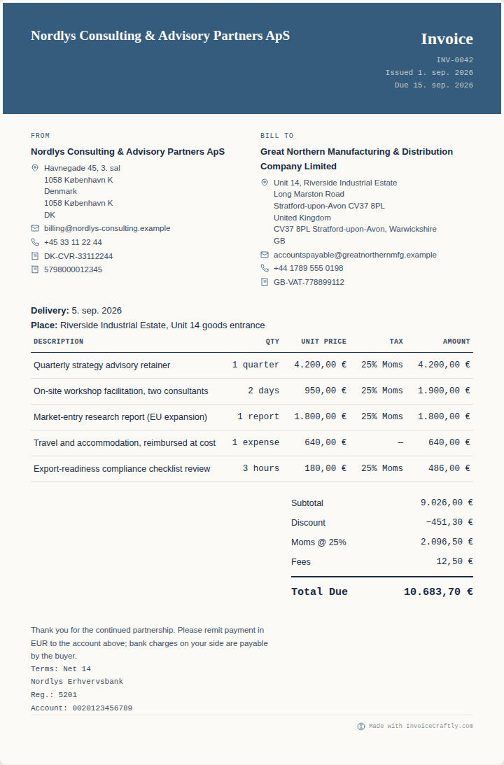 Modern invoice design preview